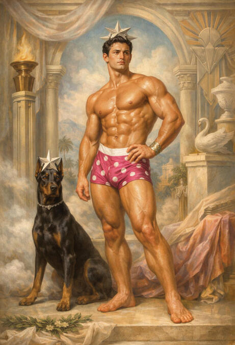 Male figurative surreal fine art.