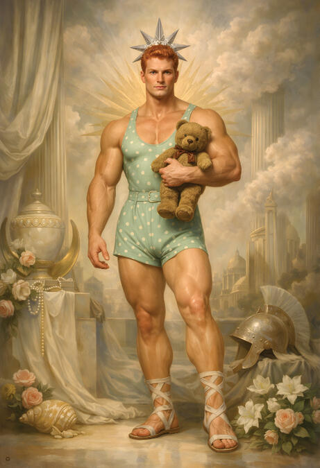 Male figurative surreal fine art.